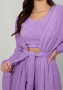 (Purple)(Tops+Coats+Long Pants)2024 Styles Women Sexy&Fashion Sprint/Summer TikTok&Instagram Loungwear Three Piece Sets
