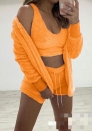 (Orange)2024 Styles Women Sexy&Fashion Sprint/Summer TikTok&Instagram Loungwear Three Co-ords
