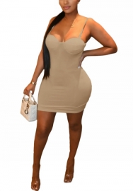 2022 Styles Women Fashion Summer INS Styles Solid Color Strap Mini Dress