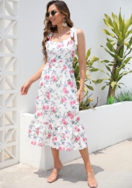 (Real Image)2022 Styles Women Fashion INS Styles Floral Bohemian Maxi Dress