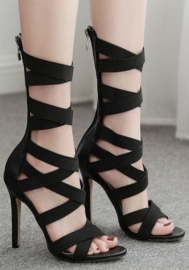 (Black)2022 Styles Women Fashion Summer TikTok&Instagram Styles Bandage High Heels