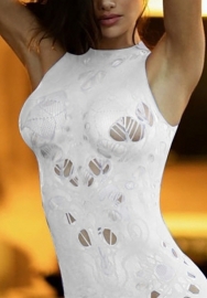 (White)2023 Styles Women Sexy&Fashion Spring&Summer TikTok&Instagram Styles Lace Cut Out Mini Dress