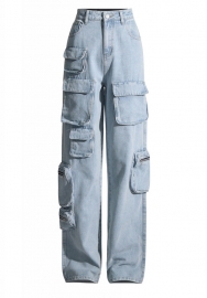 (Real Image)2023 Styles Women Sexy&Fashion Spring&Summer TikTok&Instagram Styles Blue Jeans Long Pants