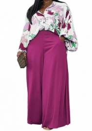 (Purple)(Plus Size)2023 Styles Women Sexy&Fashion Spring&Summer TikTok&Instagram Styles Two Piece Suit