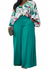 (Green)(Plus Size)2023 Styles Women Sexy&Fashion Spring&Summer TikTok&Instagram Styles Two Piece Suit