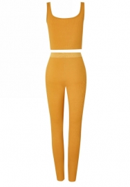 (Yellow)2023 Styles Women Sexy&Fashion Spring&Summer TikTok&Instagram Styles Yoga Tracksuit Suit