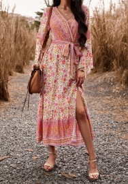 (Real Image)2023 Styles Women Sexy&Fashion Autumn/Winter TikTok&Instagram Styles Bohemian FloralMaxi Dress