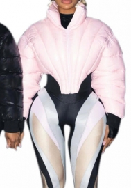 (Only Tops)(Pink)2023 Styles Women Sexy&Fashion Autumn/Winter TikTok&Instagram Styles Front Zipper Coat