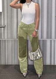 (Only Bottom)(Green)2023 Styles Women Sexy&Fashion Autumn/Winter TikTok&Instagram Styles Jeans Long Pants