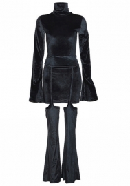 (Real Image)2023 Styles Women Sexy&Fashion Autumn/Winter TikTok&Instagram Styles Long Sleeve Velvet Mini Dress