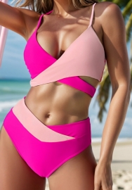 (Real Image)2023 Styles Women Sexy&Fashion Autumn/Winter TikTok&Instagram Styles Contrast Color Bikini Set
