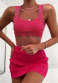 (Pink)2023 Styles Women Sexy&Fashion Autumn/Winter TikTok&Instagram Styles Sequins Round Neck Tops