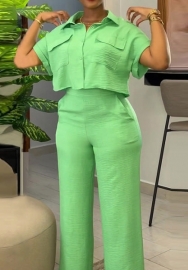 (Green)2024 Styles Women Sexy&Fashion Sprint/Summer TikTok&Instagram Styles OL Loose Two Piece Suit