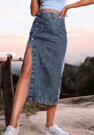 (Only Bottom)2024 Styles Women Sexy&Fashion Sprint/Summer TikTok&Instagram Bohemian Styles Jeans Skirts