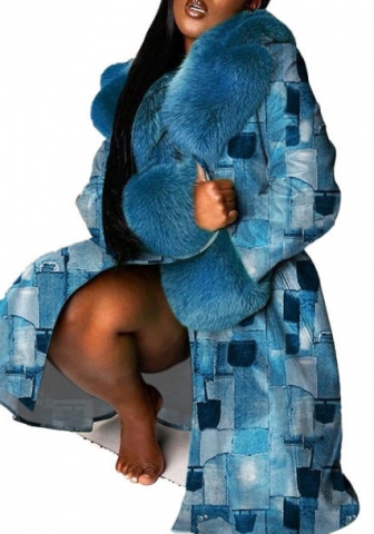 (Plus Size)(Blue)2022 Styles Women Sexy Spring&Winter TikTok&Instagram Styles Open Coats