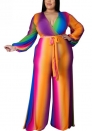 2021 Styles Women Fashion INS Styles Fashion Print Plus Size Jumpsuit