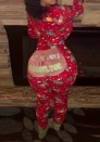 (Christmas Jumpsuit)(Red)2023 Styles Women Sexy&Fashion Autumn/Winter TikTok&Instagram Styles Print Jumpsuit