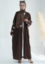 (Real Image)2024 Styles Women Muslim Tassel Long Sleeve Butterfly Embroidered Elegant Open Front Long Robe