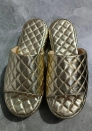 (Real Image)2024 Styles Women Thick-soled Solid Color Chanel-Style Geometric Grid Slip-On Sandals