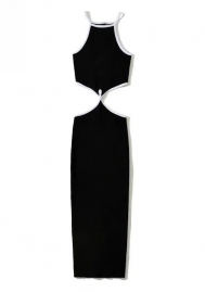 (Real Image)2022 Styles Women Fashion INS Styles Cut Out Maxi Dress