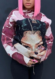 (Pink)2022 Styles Women Fashion Spring&Winter TikTok&Instagram Styles Print Long Sleeve Tops