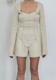 (Only Tops)(Apricot)2023 Styles Women Sexy&Fashion Autumn/Winter TikTok&Instagram Styles Long Sleeve Round Neck Tops