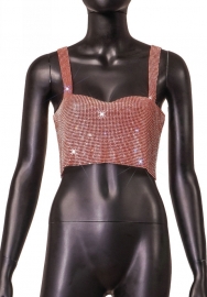 (Apricot)2023 Styles Women Sexy&Fashion Autumn/Winter TikTok&Instagram Styles Sequins Strap Tank Tops
