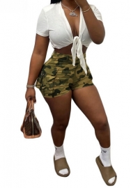 (Only Bottom)(Real Image)2024 Styles Women Sexy&Fashion Sprint/Summer TikTok&Instagram Camouflage Short Pants