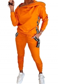(Orange)2024 Styles Women Sexy&Fashion Sprint/Summer TikTok&Instagram Irregular Zipper Two Piece Suit