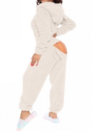 (White)2024 Styles Women Sexy&Fashion Sprint/Summer TikTok&Instagram Loungwear Long Sleeve Hoodie Jumpsuit