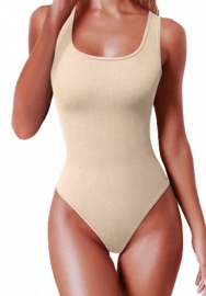 (Real Image)2024 Styles Women Sexy&Fashion Sprint/Summer TikTok&Instagram Solid Color Bodysuit