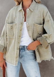 (Real Image)2024 Styles Women Sexy&Fashion Sprint/Summer TikTok&Instagram Front Button Jeans Jacket