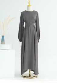(Real Image)2024 Styles Women Classic Sprint/Summer TikTok&Instagram Muslim Tassel Long Sleeve Maxi Dress