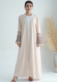(Real Image)2024 Styles Women Muslim Tassel Long Sleeve Exquisite Embroidered Tassel Parent-Child Robe