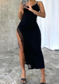 (Real Image)2024 Styles Women Street-Style Sexy Fitted Long Lace-Trimmed Dress