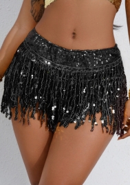 (Real Image)2024 Styles Women Fashion Bar Show Performance Sequin Tassel Shorts