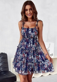 (Real Image)2024 Styles Women Summer Ruffle Strap Floral A-Line Dress