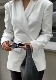 (Real Image)2024 Styles Women Autumn/Winter Sexy Back-Exposed Slim-Fit Long Sleeve Blazer with Elegant Charm